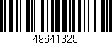 Código de barras (EAN, GTIN, SKU, ISBN): '49641325'