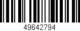 Código de barras (EAN, GTIN, SKU, ISBN): '49642794'