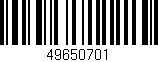Código de barras (EAN, GTIN, SKU, ISBN): '49650701'
