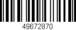 Código de barras (EAN, GTIN, SKU, ISBN): '49672870'