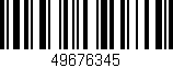 Código de barras (EAN, GTIN, SKU, ISBN): '49676345'