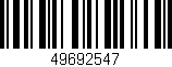 Código de barras (EAN, GTIN, SKU, ISBN): '49692547'