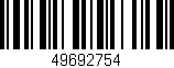 Código de barras (EAN, GTIN, SKU, ISBN): '49692754'
