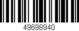 Código de barras (EAN, GTIN, SKU, ISBN): '49698940'