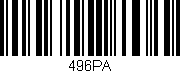 Código de barras (EAN, GTIN, SKU, ISBN): '496PA'