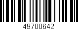 Código de barras (EAN, GTIN, SKU, ISBN): '49700642'