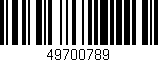 Código de barras (EAN, GTIN, SKU, ISBN): '49700789'