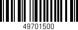 Código de barras (EAN, GTIN, SKU, ISBN): '49701500'