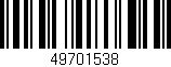 Código de barras (EAN, GTIN, SKU, ISBN): '49701538'