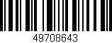 Código de barras (EAN, GTIN, SKU, ISBN): '49708643'