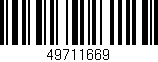 Código de barras (EAN, GTIN, SKU, ISBN): '49711669'