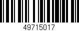 Código de barras (EAN, GTIN, SKU, ISBN): '49715017'