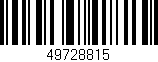 Código de barras (EAN, GTIN, SKU, ISBN): '49728815'