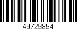 Código de barras (EAN, GTIN, SKU, ISBN): '49729894'
