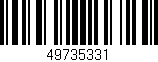 Código de barras (EAN, GTIN, SKU, ISBN): '49735331'