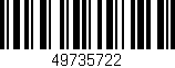 Código de barras (EAN, GTIN, SKU, ISBN): '49735722'
