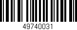 Código de barras (EAN, GTIN, SKU, ISBN): '49740031'