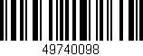 Código de barras (EAN, GTIN, SKU, ISBN): '49740098'