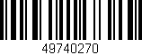 Código de barras (EAN, GTIN, SKU, ISBN): '49740270'