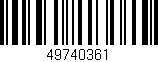 Código de barras (EAN, GTIN, SKU, ISBN): '49740361'