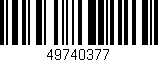 Código de barras (EAN, GTIN, SKU, ISBN): '49740377'