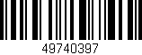 Código de barras (EAN, GTIN, SKU, ISBN): '49740397'