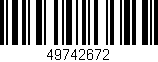 Código de barras (EAN, GTIN, SKU, ISBN): '49742672'