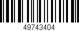 Código de barras (EAN, GTIN, SKU, ISBN): '49743404'