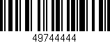 Código de barras (EAN, GTIN, SKU, ISBN): '49744444'