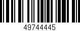 Código de barras (EAN, GTIN, SKU, ISBN): '49744445'