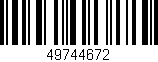 Código de barras (EAN, GTIN, SKU, ISBN): '49744672'