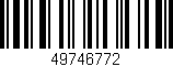 Código de barras (EAN, GTIN, SKU, ISBN): '49746772'