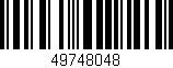 Código de barras (EAN, GTIN, SKU, ISBN): '49748048'