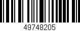 Código de barras (EAN, GTIN, SKU, ISBN): '49748205'