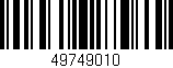 Código de barras (EAN, GTIN, SKU, ISBN): '49749010'