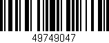 Código de barras (EAN, GTIN, SKU, ISBN): '49749047'