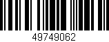 Código de barras (EAN, GTIN, SKU, ISBN): '49749062'