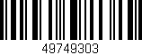 Código de barras (EAN, GTIN, SKU, ISBN): '49749303'