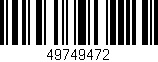 Código de barras (EAN, GTIN, SKU, ISBN): '49749472'