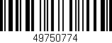 Código de barras (EAN, GTIN, SKU, ISBN): '49750774'