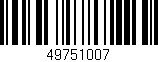 Código de barras (EAN, GTIN, SKU, ISBN): '49751007'