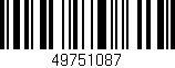 Código de barras (EAN, GTIN, SKU, ISBN): '49751087'
