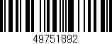 Código de barras (EAN, GTIN, SKU, ISBN): '49751892'