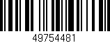 Código de barras (EAN, GTIN, SKU, ISBN): '49754481'