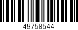 Código de barras (EAN, GTIN, SKU, ISBN): '49758544'