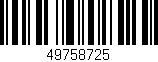 Código de barras (EAN, GTIN, SKU, ISBN): '49758725'