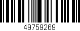 Código de barras (EAN, GTIN, SKU, ISBN): '49759269'