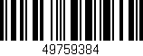 Código de barras (EAN, GTIN, SKU, ISBN): '49759384'