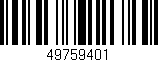 Código de barras (EAN, GTIN, SKU, ISBN): '49759401'
