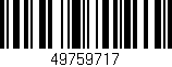 Código de barras (EAN, GTIN, SKU, ISBN): '49759717'